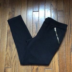 Calvin Klein Black Skinny Pants with Gold Zipper